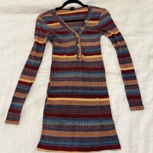 Urban Outfitters Multicolor Striped Knit Dress